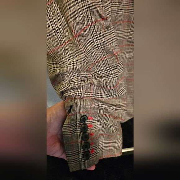 1. State Women's Brown Plaid Blazer - Picture 5 of 6